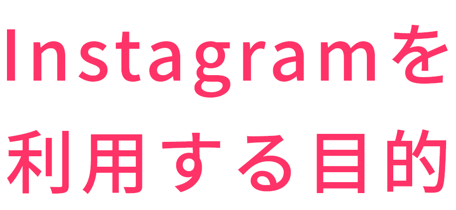 Instagramを利用する目的